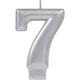 Silver Number 7 Birthday Candle